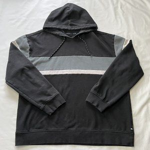 Edgar + Ash Men's Black & Gray Long Sleeve Hoodie Sweatshirt Size XL XLarge